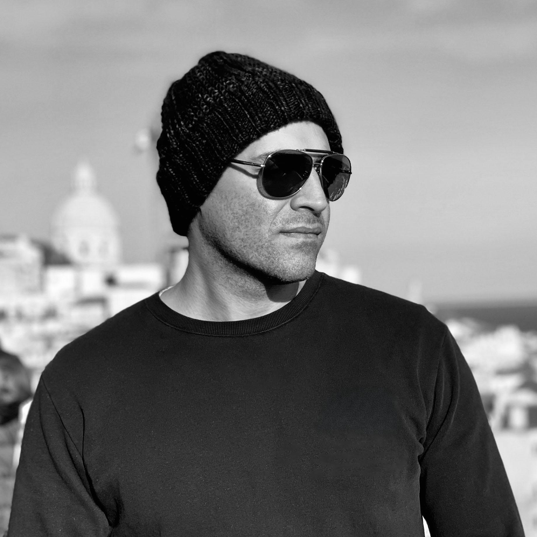 Ben Fahimnia overlooking a city